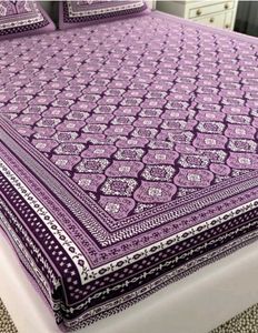 NEW Purple Geometric Print Bedsheet Set