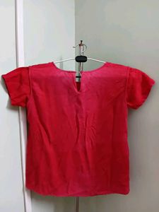 Unique Embroidered Red Top