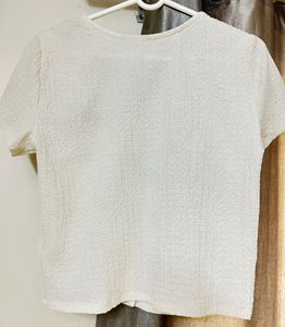 Classic White Button-Up Top