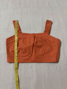 Orange Cropped Tank Top