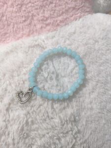 Beaded Bracelets with Heart Charm 🪩 ( 2 pc )