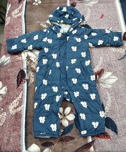 Adorable Squirrel Print Snowsuit