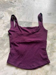 Ribbed Square Neck Tank Top
