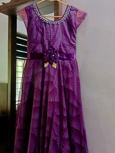 Elegant Purple Party Gown for Girls