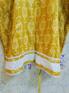 🇳🇿💫🎀Elegant Yellow Printed cotton Kurta Set