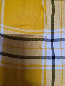 Yellow Plaid Button-Up Shirt