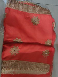 Heavy embroidered party wear saree new with tag