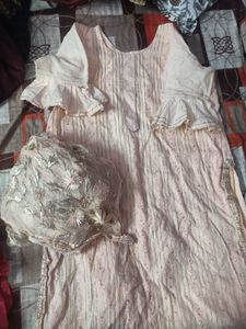 Elegant Peach Kurta  with Dupatta