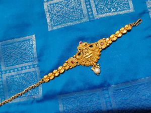 Gold Plated Traditional Bajubandh(worn on upper ar