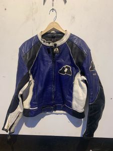 Blue Leather Racing Jacket