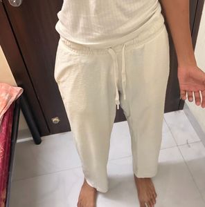 Max white Textured Lounge Pants
