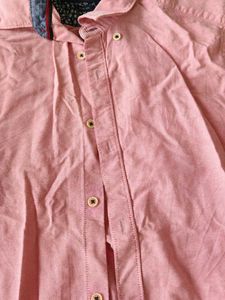 Men's Pink Zara Man Long Sleeve Shirt refer descr