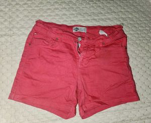 Coral Denim Shorts