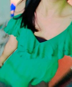 Green Off-Shoulder Dress