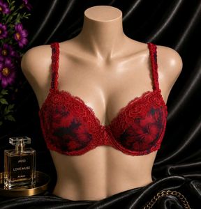 🇳🇿💫🎀Red Floral Lace Bra