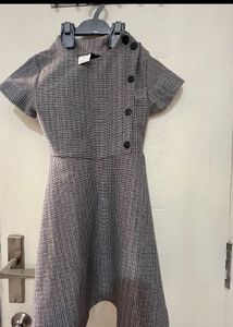 new Zara dress for girl Chic Houndstooth