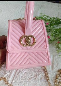 Chic Pink Jelly Handbag