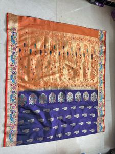 Elegant Dark Purple Silk Saree