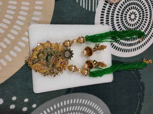 Exquisite Peacock Design Necklace Set