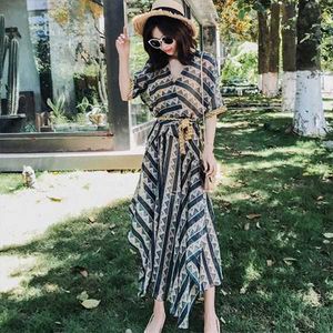 Boho Geometric Print Midi Dress