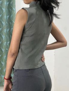 Sleek High-Neck Sleeveless Top