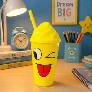 Fun Emoji Tumbler with Straw