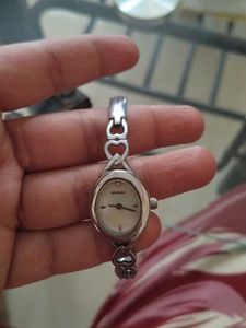 Elegant Silver-Tone Ladies Watch