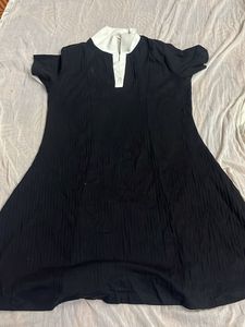 Classic Black & White Collared Dress