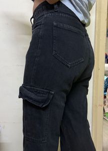 Black Cargo Jeans