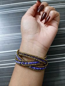 Set of 2 Beaded &amp; Pearl Bracelet