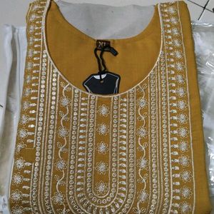 Elegant Yellow kurta with pant and dupatta
