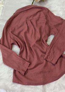 Women's Rose Pink Button-Up Shirt