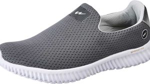 Campus Men's Grey Mesh Slip-on Shoes