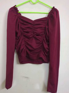 Chic Ruched Long Sleeve Top