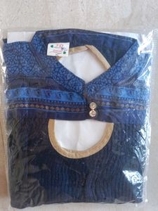Sale 😍 !!  Indigo Blue Sleeveless Kurti