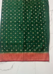 Elegant Green Banarasi Silk Saree