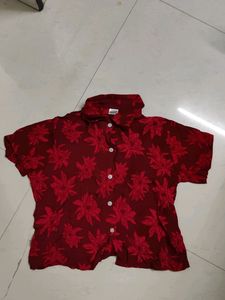 Crop Shirt With Georgette Fabric