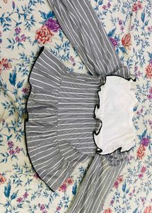 Striped Ruffled Top