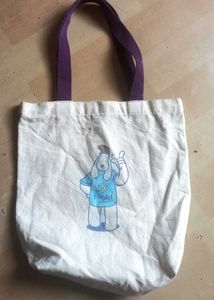 Cute Dog Print Canvas Tote Bag