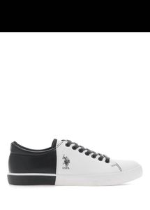 US Polo Men Black &amp; White Sneakers