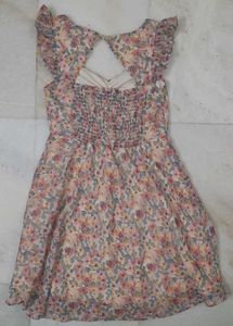 Floral Peach Mini Dress