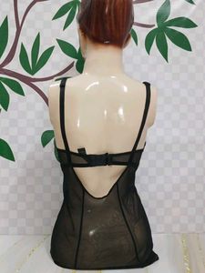 (1127)Black &amp; Beige Lace Lingerie