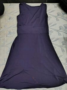 Elegant Purple Ruffled Midi Dress