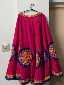 Embroidered Mirror Work Blouse with Dupatta