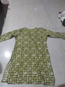 Green Floral Print Kurta