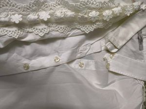 Collezione White Shirt with Elegant Shoulder Lace