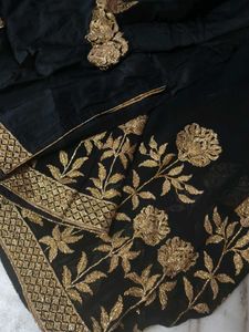 Black Lehenga Choli with Gold Embroidery