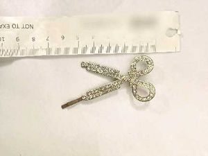 Sparkling Rhinestone Scissor Hair Clip