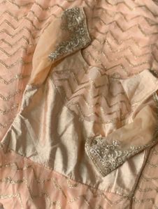 Elegant Peach Embroidered Anarkali
