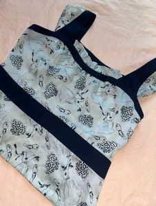 Light Blue Printed Top
